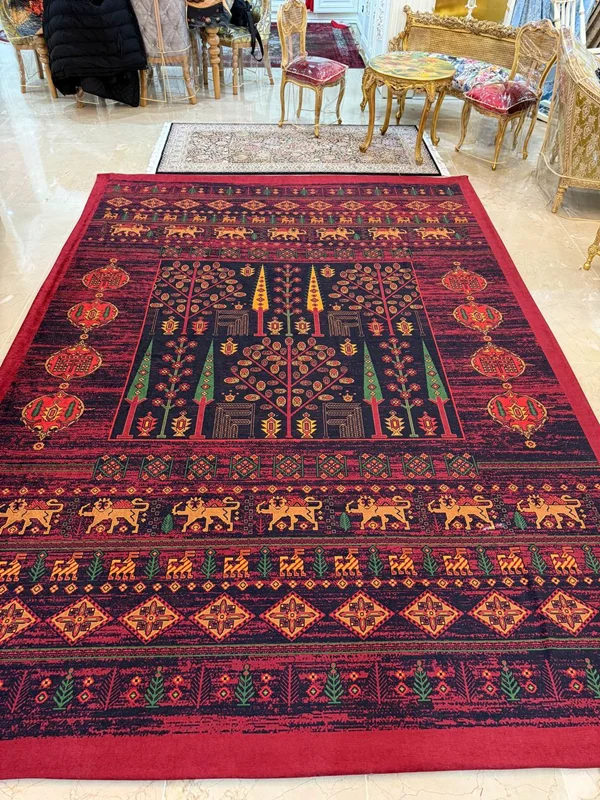کاور فرش و روفرشی کشدار طرح سنتی بسیار زیبا کد Rh2646 با فیلم لایو کیفیت درجه یک / cover carper traditional design code 2646