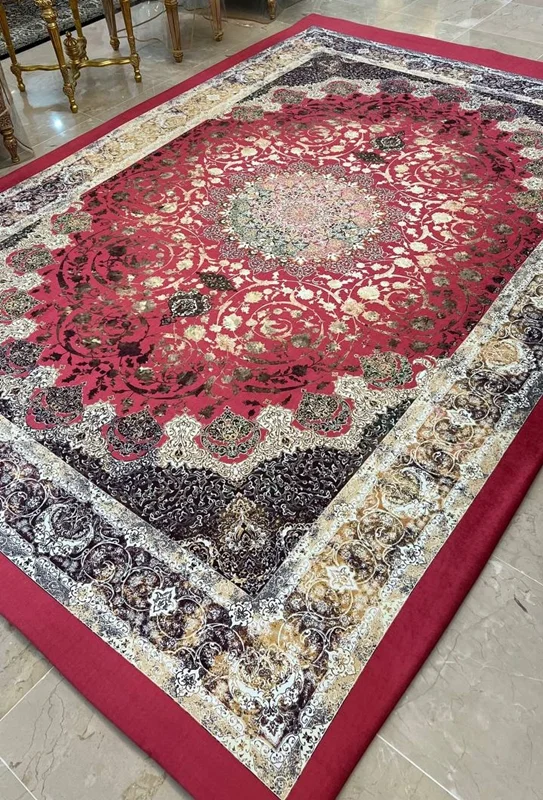 کاور فرش و روفرشی کشدار طرح و رنگ زیبا کد 1465