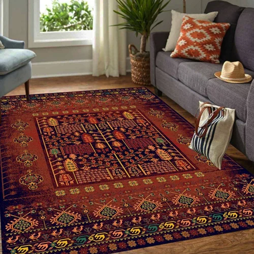 فرشینه ترمز دار طرح سنتی خیلی زیبا کیفیت عالی کد fh2589 (تنوع سایز) / light carpet with stop-layer code  2589