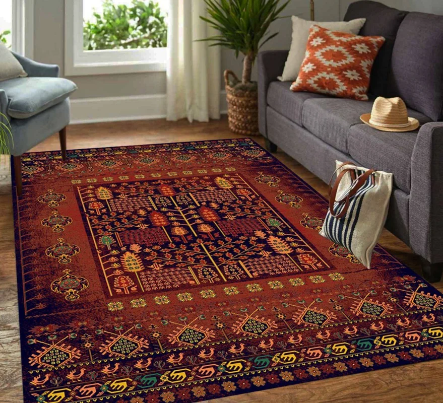 فرشینه ترمز دار طرح سنتی خیلی زیبا کیفیت عالی کد fh2589 (تنوع سایز) / light carpet with stop-layer code  2589