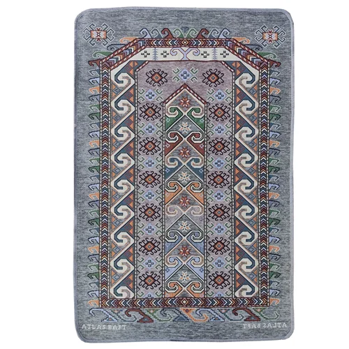 روفرشی | پادری بزرگ | اطلس بافت یزد | سایز 75*120 سانتیمتر | طرح ترکمنی