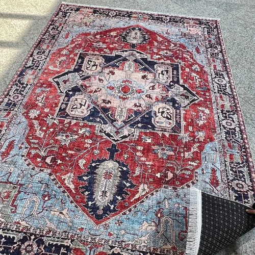 فرشینه استپ دار (دارای ترمز) طرح زیبای سنتی زیبا کیفیت عالی کد fh2516 (با فیلم) / light carpet with stop-layer code 2516