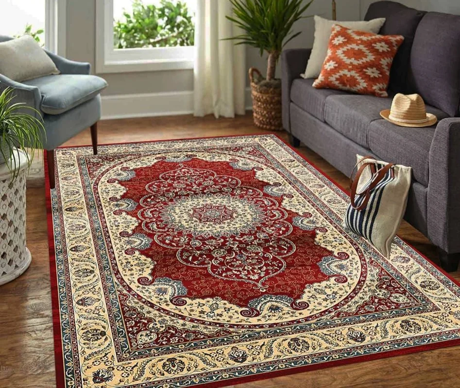 کاور فرش و روفرشی کشدار طرح فرش سنتی زیبا کد Rh2053