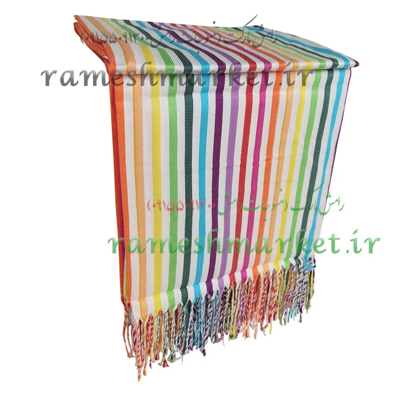 حوله استخری یا نوزادی سنتی باف یزد مرتضی رامش مدل نوین سایز ۷۰ × ۱۵۰ سانتیمتر ریشه دار / ramesh bath towel novin model