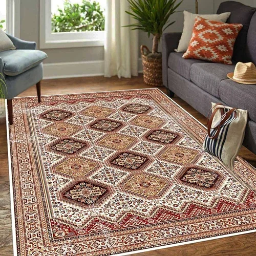کاور فرش و روفرشی کشدار طرح فرش سنتی کد Rh1724