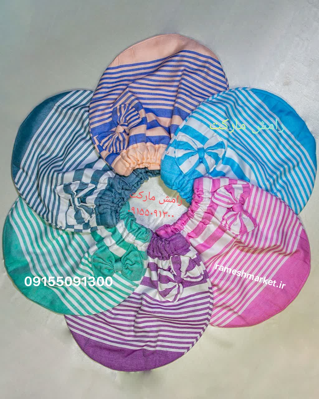 کلاه حمام نخی سنتی باف یزد مرتضی رامش مدل دور حاشیه بزرگسال پاپیونی