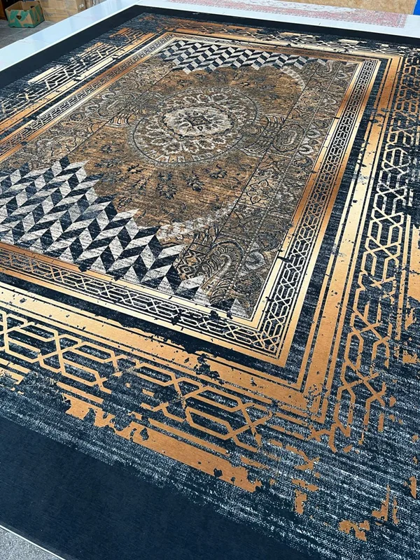 روفرشی کشدار و کاور فرش کشدار ترنج با سایز بندی کامل کد Rtor552 طرح شیک /cover carpet