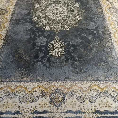 روفرشی کشدار و کاور فرش طرح فرش پتینه کلاسیک بسیار زیبا جنس عالی پورشه کد Rst2150 (تولید تنوع زیاد سایز و گرد)