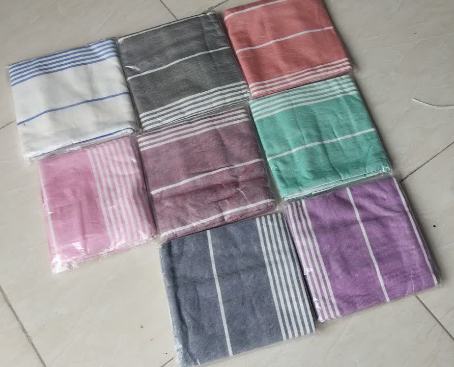 حوله استخری سنتی باف یزد مرتضی رامش طرح خطی بدون ریشه سایز ۱۰۰ × 1۵۰ سانتیمتر / bath towel ramesh brand