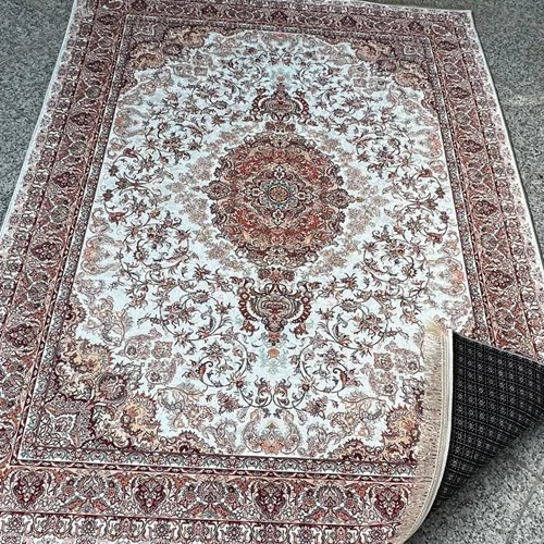 فرشینه استپ دار (دارای ترمز) طرح زیبا تبریز زیبا کیفیت عالی کد fh0290 (با فیلم) / light carpet with stop-layer code 0290