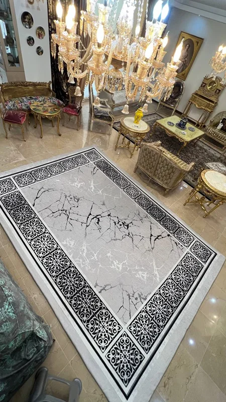 کاور فرش و روفرشی کشدار طرح مدرن زیبا با پارچه کیفیت درجه یک کد Rh1534 تنوع سایز / cover carper code 1534