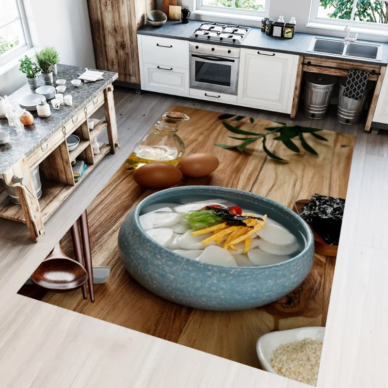 کاور فرش و روفرشی کشدار کیفیت درجه ۱ طرح آشپزخانه خاص و بسیار زیبا و جلب توجه کننده کد RhsL608