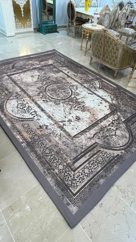 کاور فرش و روفرشی کشدار طرح زیبا رنگ ترکیب کرم و قهوه ای کد 1565 (با فیلم)