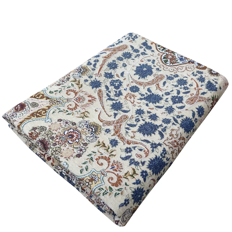 روفرشی مخمل ابریشم سوپر گلشن یزد کد 813 طرح جدید (رنگ کرم و طوسی)