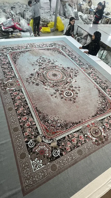 کاور فرش و روفرشی کشدار طرح زیبا رنگ پاستیلی (بین طوسی و آبی) کد Rh1427 (با فیلم زنده)