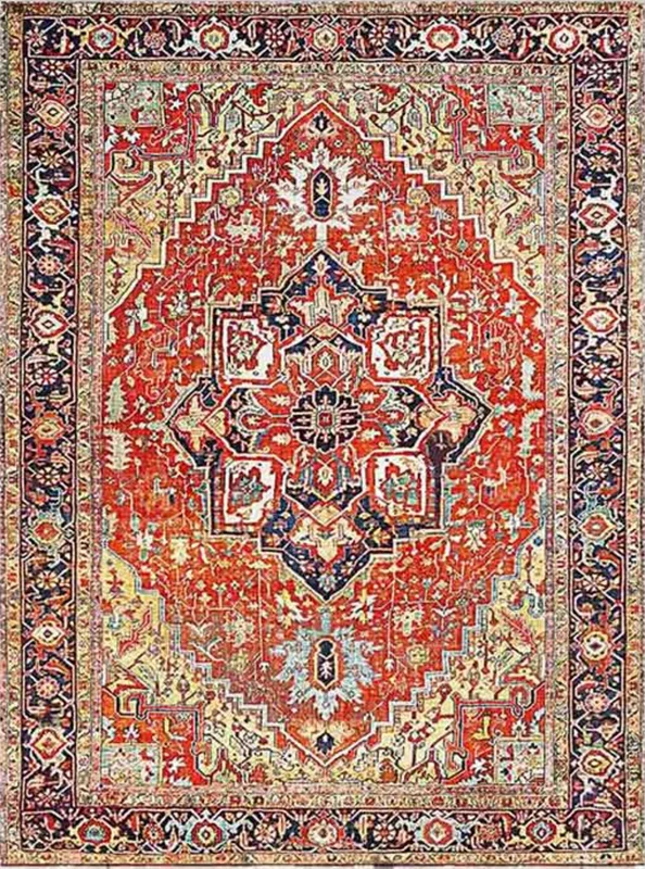 کاور فرش و روفرشی کشدار با کیفیت پارچه درجه یک طرح سنتی فوق العاده زیبا کد RFL_M261 با تنوع سایز / cover carpet best quality code 261