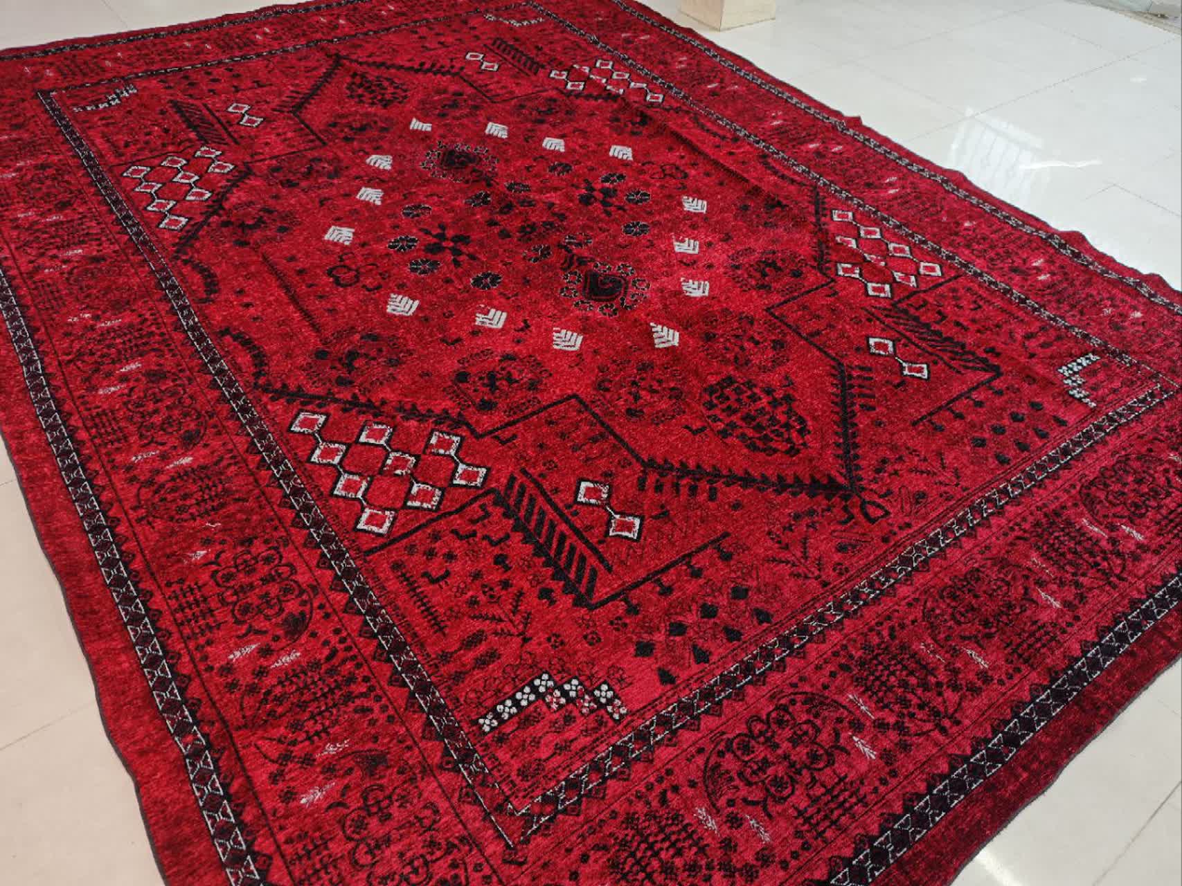 روفرشی زرباف یزد با طرح فرش سنتی بسیار زیبا و جدید و ضخیم کد 3406
