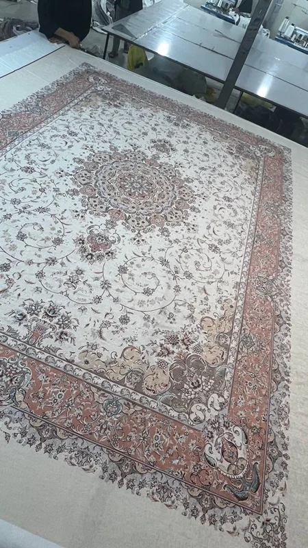 کاور فرش و روفرشی کشدار طرح بسیار زیبا رنگ کرم کد 0754 (با فیلم زنده)
