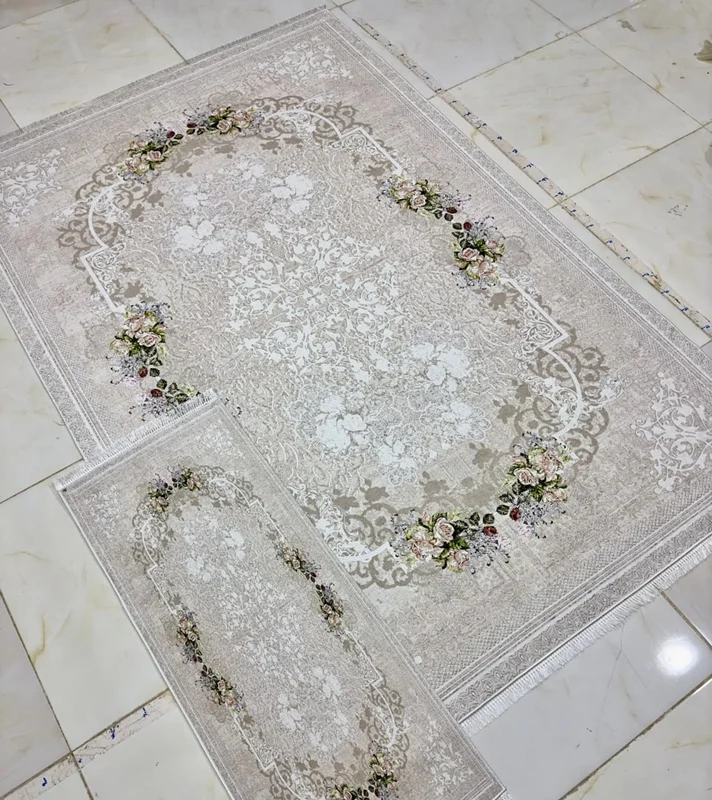 فرشینه ترمز دار ۳ لایه ریشه دار کیفیت عالی طرح زیبا کد fhst478 (با فیلم) / light carpet with stop high quality code t478
