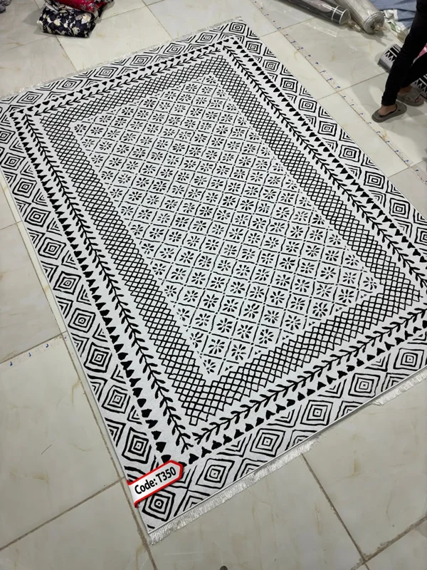 فرشینه استپ دار ۳ لایه ریشه دار (فرش لایت) کیفیت عالی طرح زیبا کد fhst350 (با فیلم) light carpet high quality code t350