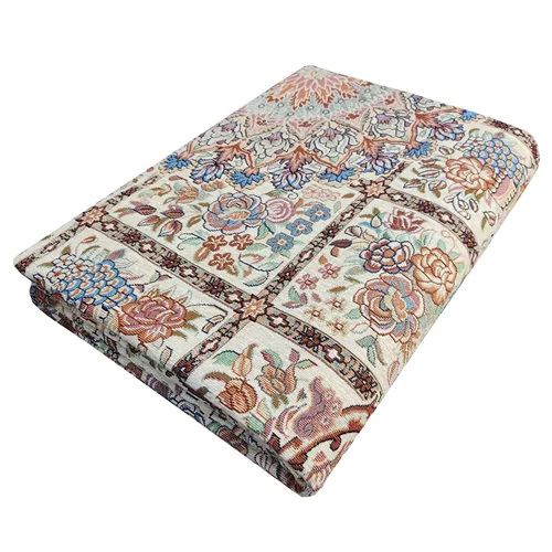 روفرشی گلباف یزد مدل روزنه کد 120 رنگ کرم و طوسی روشن و طوسی تیره