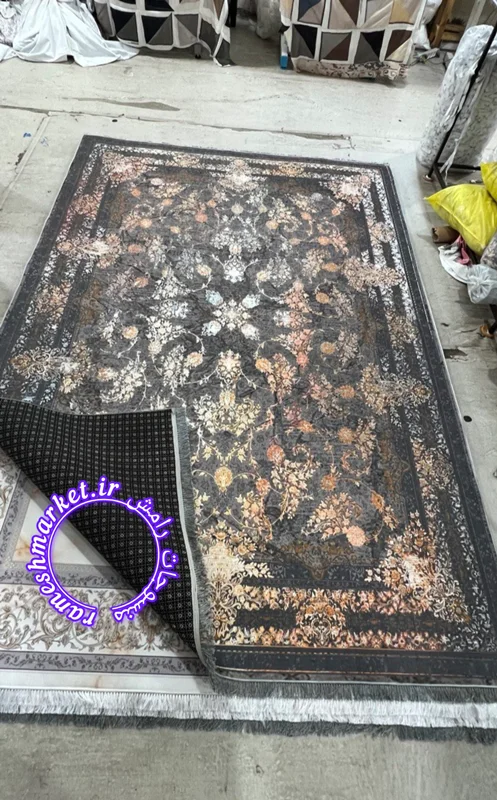 فرشینه پشت استپ دار (ترمز دار) کیفیت عالی طرح خیلی زیبا کد fh1660 (با فیلم) / light carpet with stop-layer code 1660