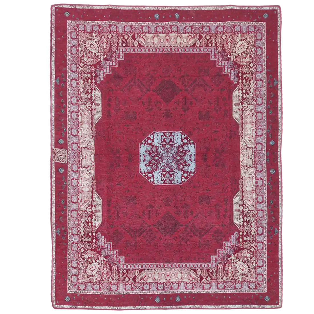 روفرشی دو شانل گلباف یزد 2 رو مدل سنتی طرح فرش 4 کد 320gk