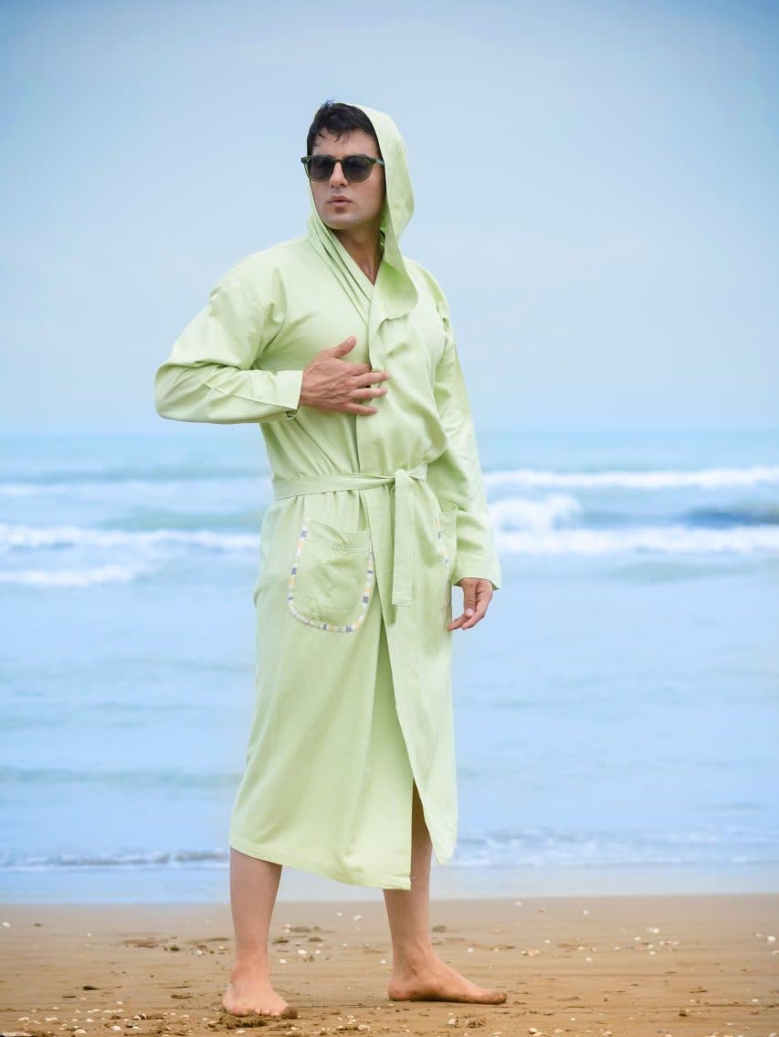 حوله تن پوش ابراهیمی یزد طرح ساده زارچ سایز لارج و ایکس لارج / yazd Ebrahimi bathrobe L and XL
