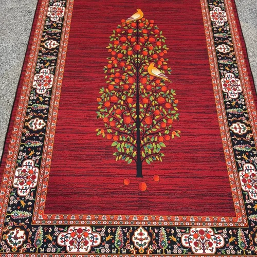 فرشینه استپ دار (دارای ترمز) طرح زیبای سنتی زیبا کیفیت عالی کد fh2658 (با فیلم) / light carpet with stop-layer code 2658